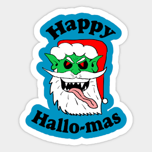 Happy Hallomas Demon Santa Sticker